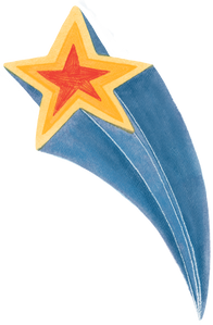 Stylized Watercolor Circus Star